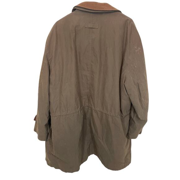 Polo Ralph Lauren Trench Coat Brown Collar Vintage 90s XL Peaky Blinders Retro - Picture 5 of 5
